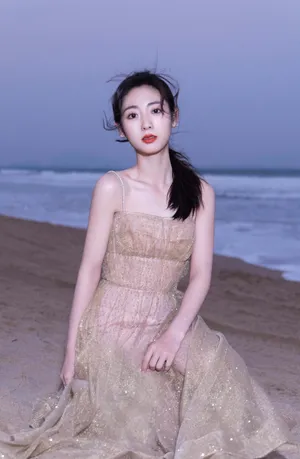 邢菲温婉迷人海边写真图片