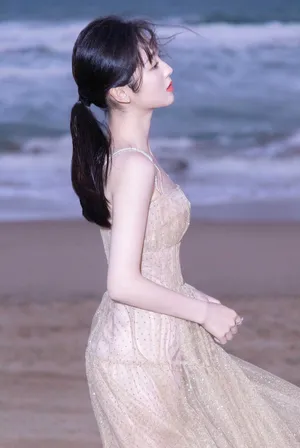 邢菲温婉迷人海边写真图片_3