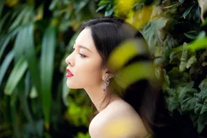 宋妍霏抹茶长裙清新娇艳图片_4