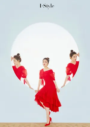 曾黎性感妩媚红裙写真图片_2