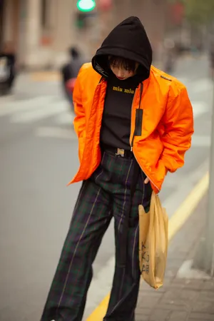 阚清子时髦个性街拍图片