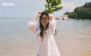 倪妮海边戏水湿身性感写真图片_4