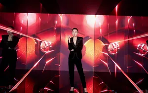 宋佳美艳红唇活动照图片