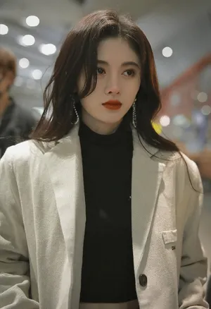 鞠婧祎复古港风私服街拍图片_3