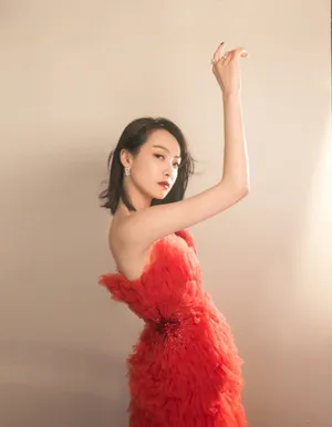 宋茜红裙优雅写真图片