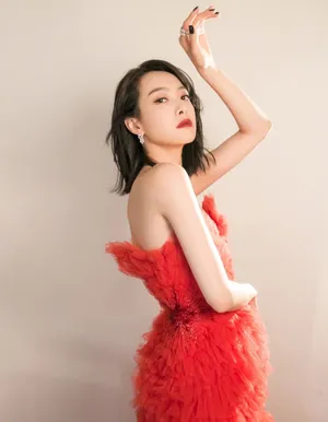 宋茜红裙优雅写真图片_5