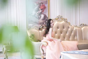 angelababy纱裙浪漫写真图片_2
