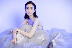 王鸥高腰露背纱裙性感图片写真_2