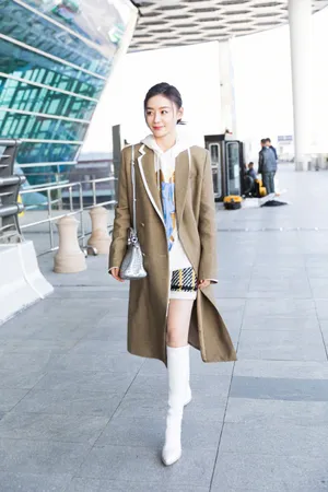 袁姗姗温暖冬日机场街拍图片_5