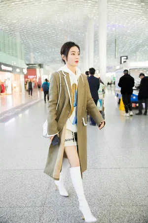 袁姗姗温暖冬日机场街拍图片_6