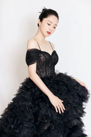 董璇性感吊带礼服写真图片_11
