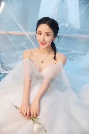 娄艺潇美人鱼纱裙性感图片_8