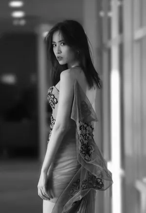 刘美彤刺绣礼服优雅写真图片_4