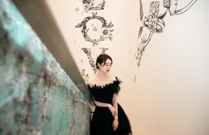 袁冰妍性感黑裙写真图片_8