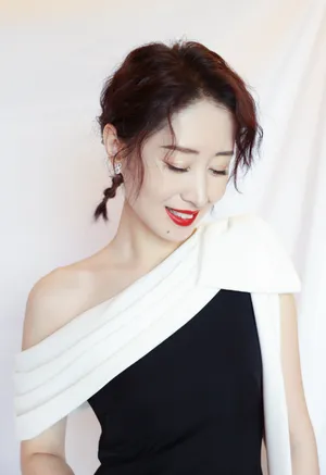 刘敏涛黑白拼接裙优雅写真图片_4