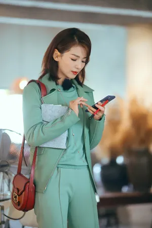 刘涛薄荷绿夹克写真图片_10