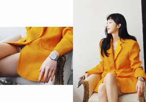 张俪黄色西服性感魅力写真_2
