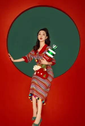 马梦唯圣诞甜美写真图片_2