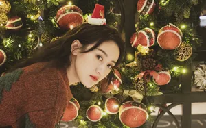 袁冰妍圣诞甜美写真图片