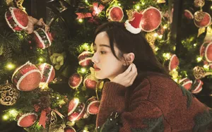 袁冰妍圣诞甜美写真图片_8
