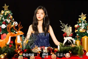 孙千吊带礼服性感写真图片