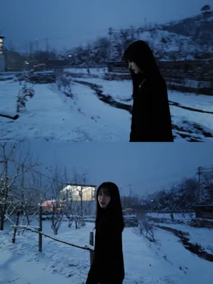 邢菲冬日雪地活力俏皮写真图片_3