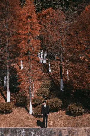 朱一龙斑驳光影山林写真图片_8