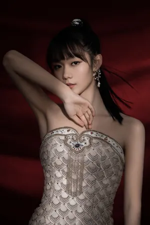 段奥娟红蓝发色性感生日写真_1