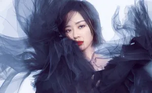 张靓颖短发红唇大片写真图片_3