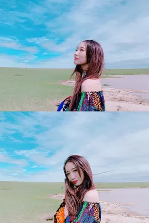 孟美岐甜美旅拍照图片