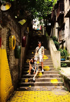 杜若溪严屹宽甜美路拍图片_1