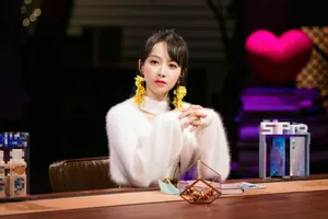 宋茜反季节毛衣短裙性感图片