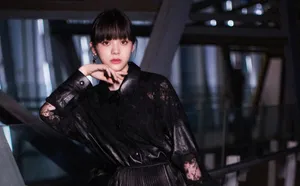 欧阳娜娜黑色潮服性感图片_1