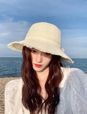 鞠婧祎仙气白裙海边甜美图片_6