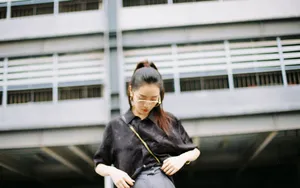 王梓薇夏日清爽街拍图片_4