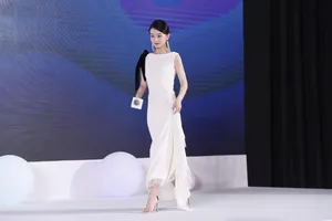 赵丽颖白色礼服活动照图片