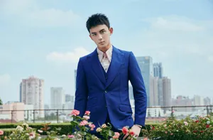 吴磊清新短发西装写真图片