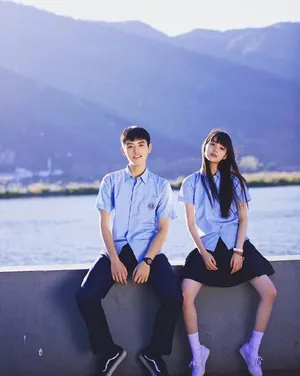 欧阳娜娜陈飞宇开学季校服写真图片_2
