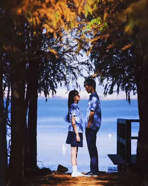 欧阳娜娜陈飞宇开学季校服写真图片_4
