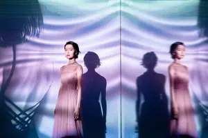 杜鹃淡然优雅礼服写真图片_5