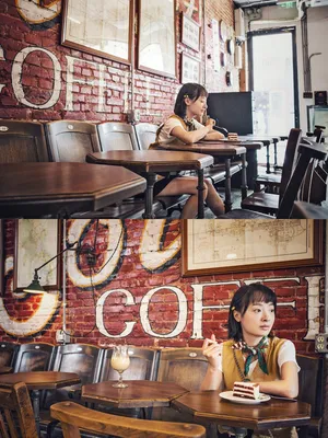 孙铱文艺范甜美街拍写真图片_2