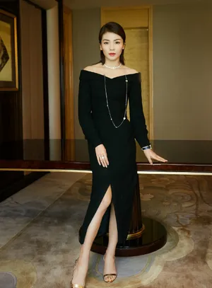 刘涛纯黑长裙优雅写真图片_4