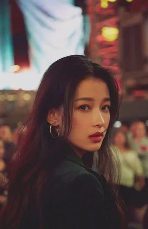 孙怡酷美养眼夜色写真图片_6