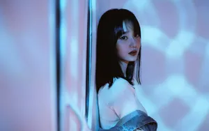 王莫涵清新冷色调写真图片_2