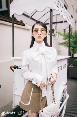孟美岐米兰时装周性感写真图片