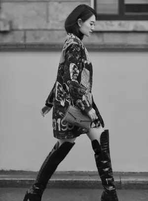 李小冉性感米兰街拍写真图片_2
