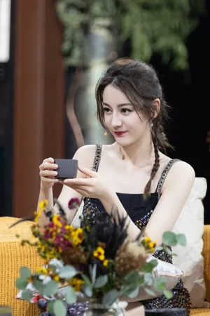 迪丽热巴亮片连衣裙性感写真图片_5