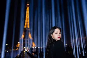 欧阳娜娜黑色西装干练写真图片_7