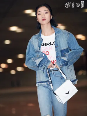 yamy牛仔套装机场写真图片_1
