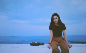 黄柳嫣甜美旅拍照图片_4